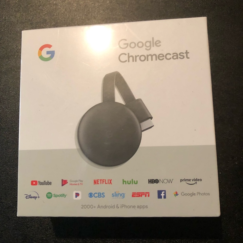Google Chromecast - 1080p, HD HDMI - Mirror Android Screen Laptop to TV